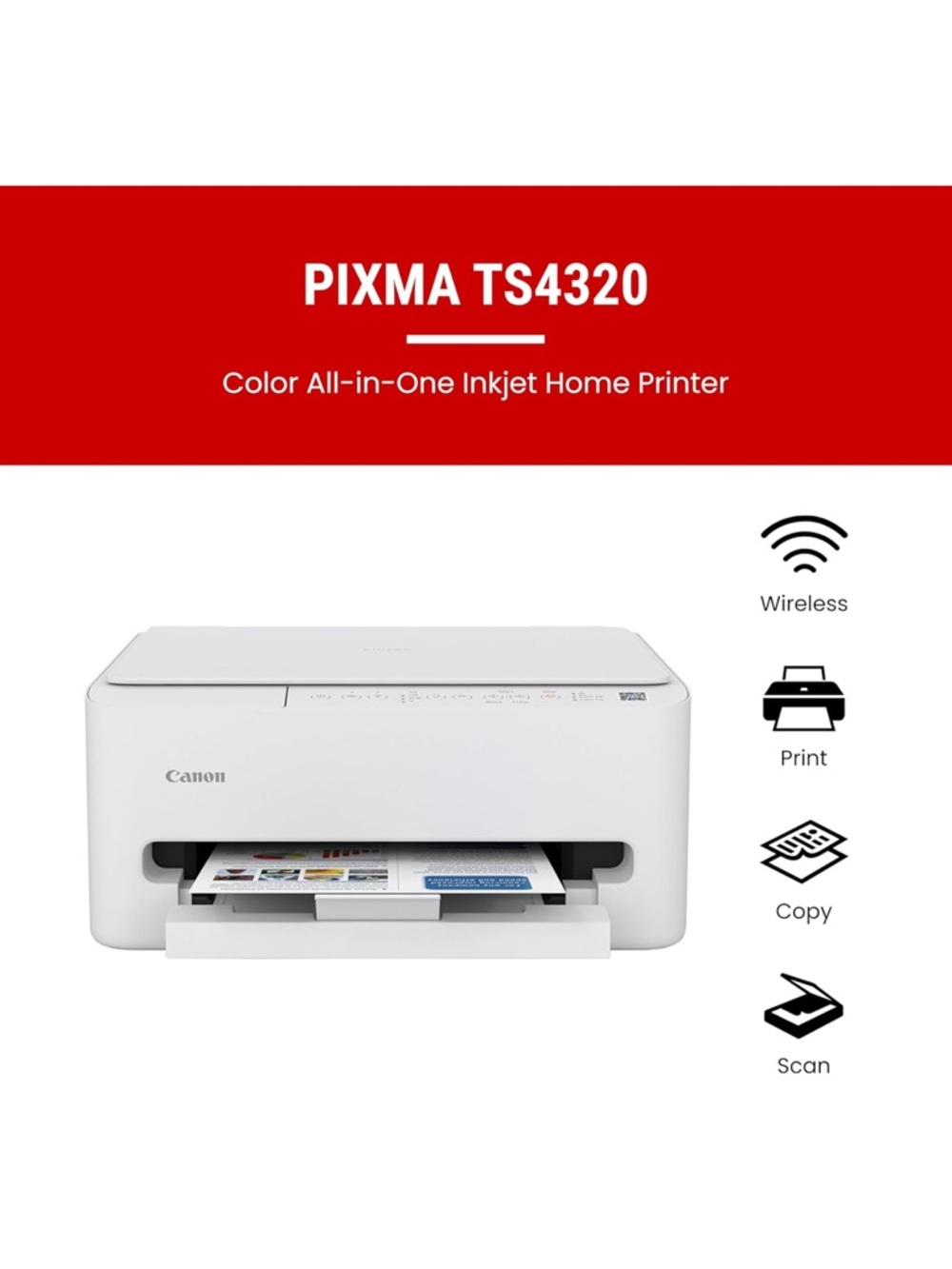 Canon All-in-One Inkjet Printer in White